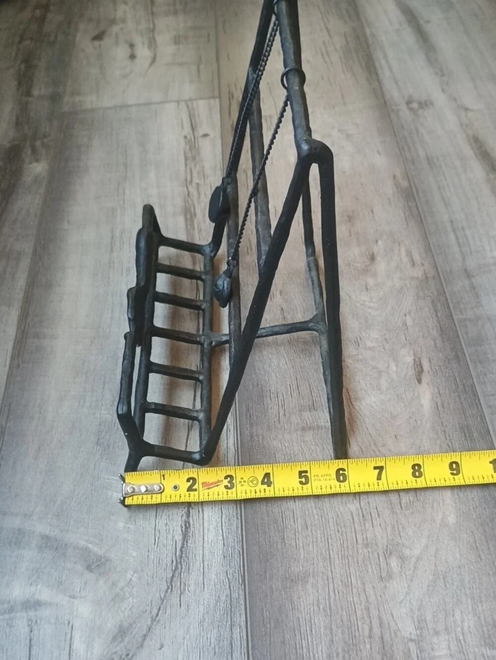 Black Cast  Cookbook Stand Holder with Fork Accent